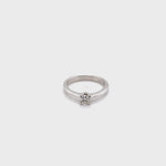 18CT WHITE GOLD SOLITAIRE DIAMOND RING VALUED @ $3599