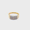 18CT YELLOW & WHITE GOLD FLOW UP STYLE DIAMOND DRESS RING VALUED @ $2799