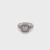 14CT WHITE GOLD SPLIT SHOULDER DIAMOND DRESS RING VALUED @ $6499