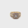 10CT YELLOW GOLD FLOW UP STYLE DIAMOND DRESS RING VALUED @ $4299