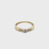 9CT YELLOW GOLD THICKENED TOP DIAMOND DRESS RING VALUED @ $699