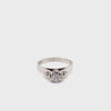 18CT WHITE GOLD FLOW UP STYLE DIAMOND DRESS RING VALUED @ $2300