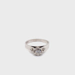 18CT WHITE GOLD FLOW UP STYLE DIAMOND DRESS RING VALUED @ $2300