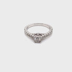 9CT WHITE GOLD FLOW UP STYLE DIAMOND DRESS RING VALUED @ $1799