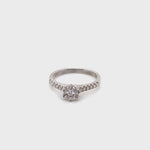 9CT WHITE GOLD FLOW UP STYLE DIAMOND DRESS RING VALUED @ $1499