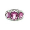 14ct WHITE GOLD PINK SAPPHIRE & DIAMOND RING VALUED: $11999