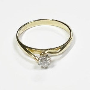 18ct YELLOW GOLD 0.20ct DIAMOND SOLITAIRE RING VAL: $1799