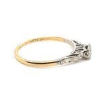 18ct YELLOW GOLD & PLATINUM DIAMOND RING VAL $1499