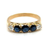 18ct GOLD AUSTRALIAN SAPPHIRE & DIAMOND DRESS RING VAL $4299