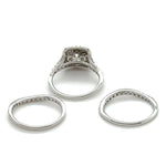 14ct WHITE GOLD 3pc DIAMOND BRIDAL SET TDW 1.5cts VAL: $4999