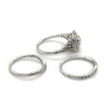 14ct WHITE GOLD 3pc DIAMOND BRIDAL SET TDW 1.5cts VAL: $4999