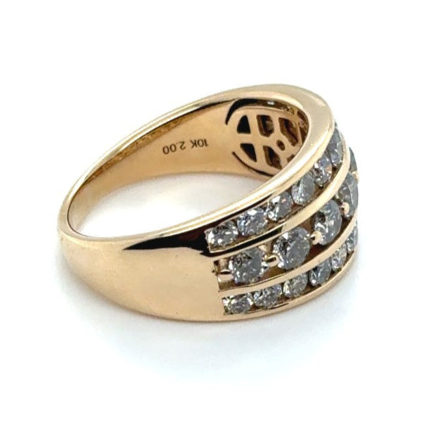 10ct YELLOW GOLD DIAMOND DRESS RING TDW: 2.00cts VAL: $4999