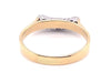 18CT YELLOW & WHITE GOLD CURVED PATTERN STYLE DRESS RING VALUED @ $3599