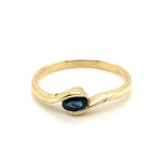 9CT YELLOW GOLD OVAL CUT SAPPHIRE DRESS RING TW 1.5g