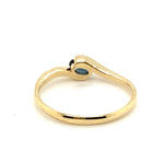 9CT YELLOW GOLD OVAL CUT SAPPHIRE DRESS RING TW 1.5g