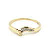 9CT YELLOW GOLD DIAMONDS CHANNEL SET IN CURVED WEDDER RING TW 1.4g